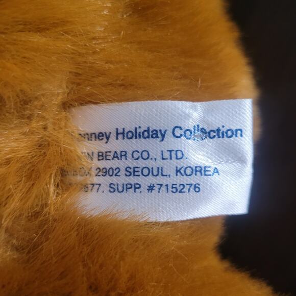 Golden Bear JCPenney Holiday Collection Santa Brown Dog Plush Hat & Scarf 24" - Picture 8 of 13